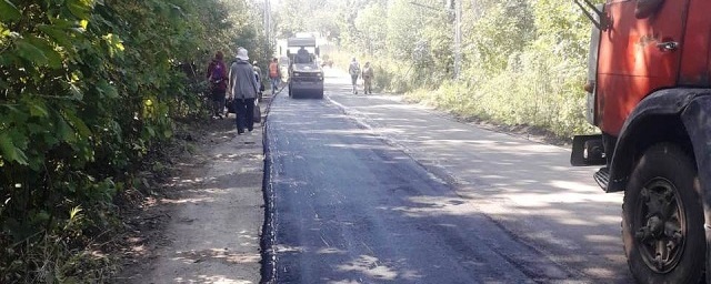 В Биробиджане отремонтировали дорогу, пострадавшую от паводка в 2020 году